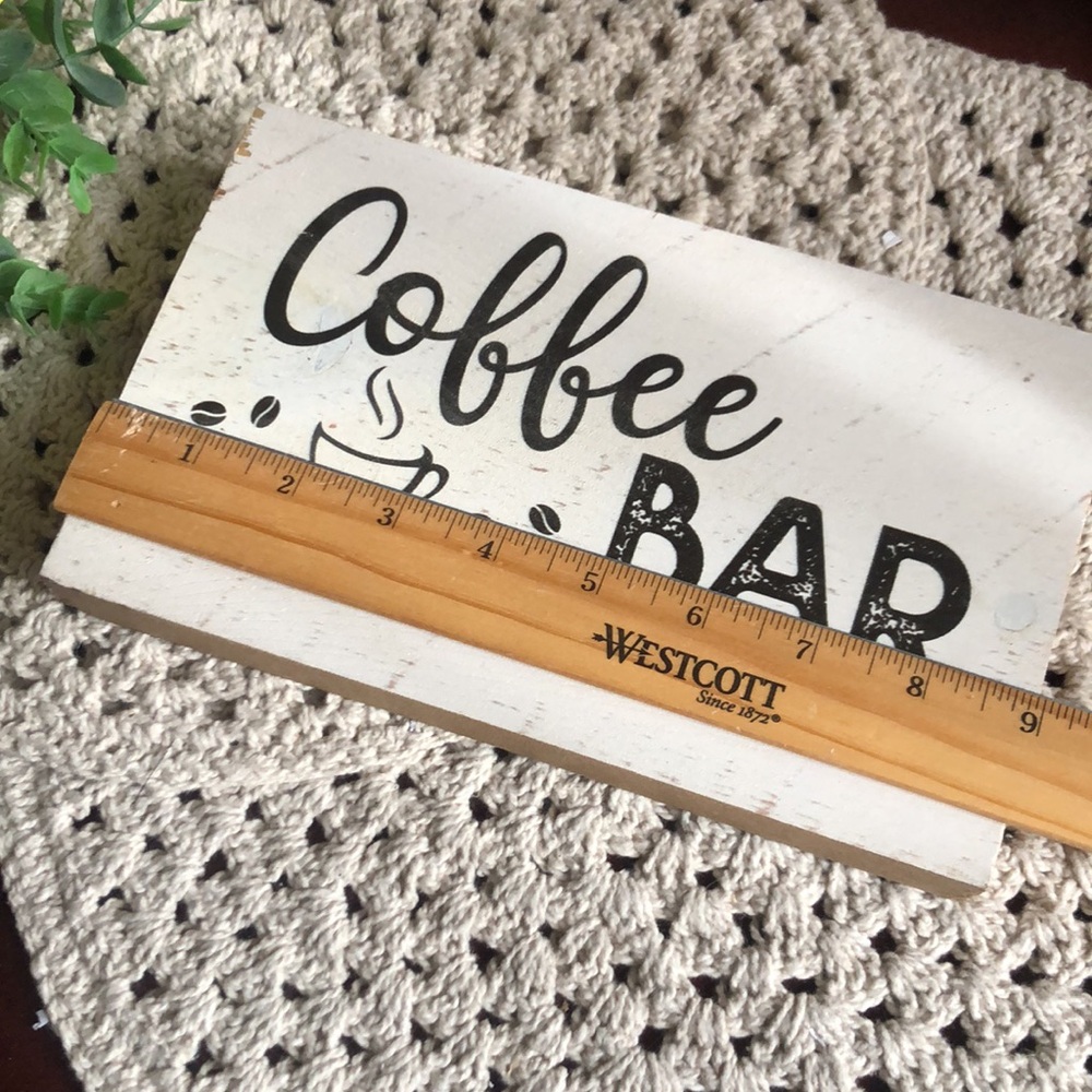 Coffee Bar Rustic Wood Sign Decor - Picture 4 of 6